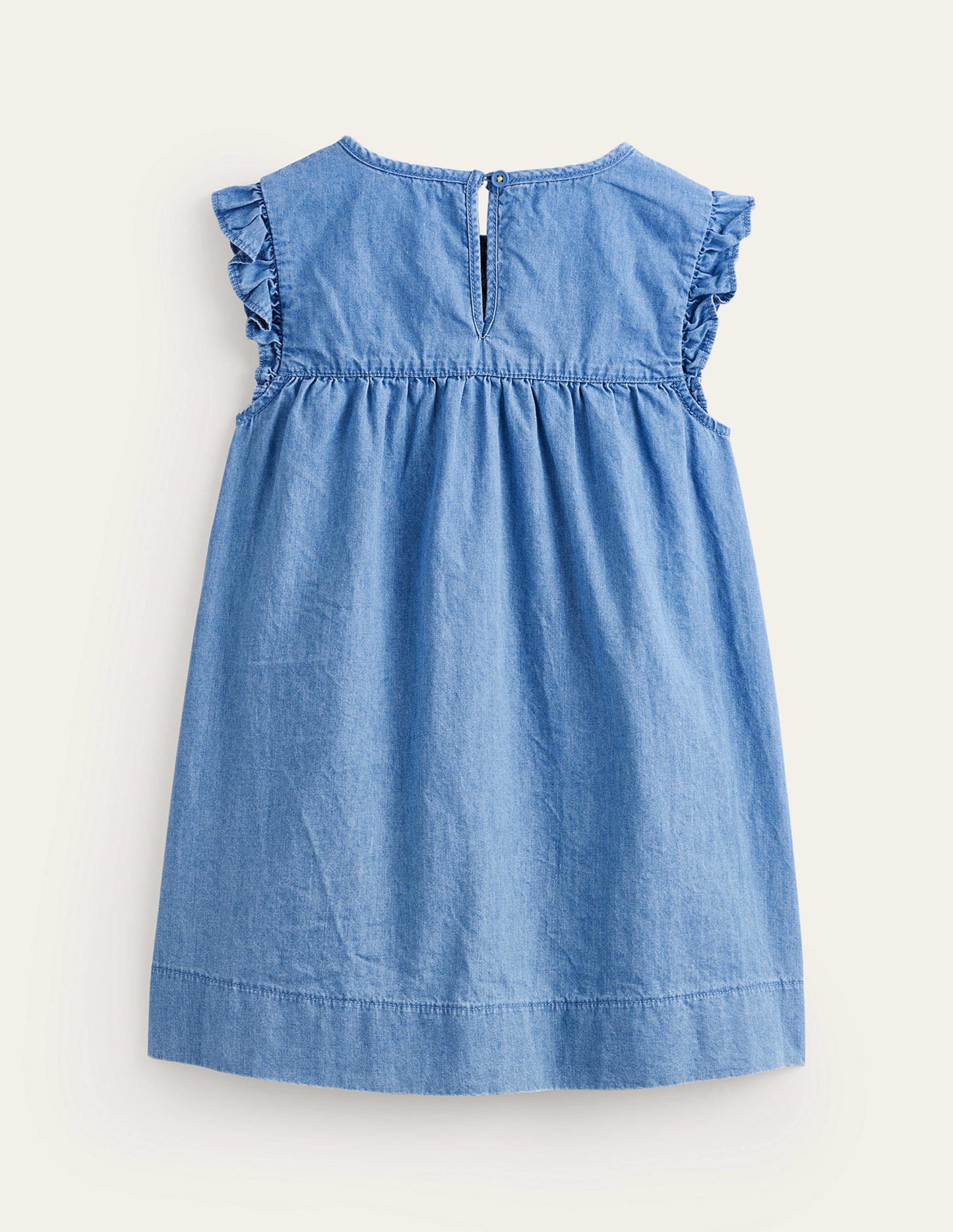 Woven Heart Pocket Tunic-Chambray