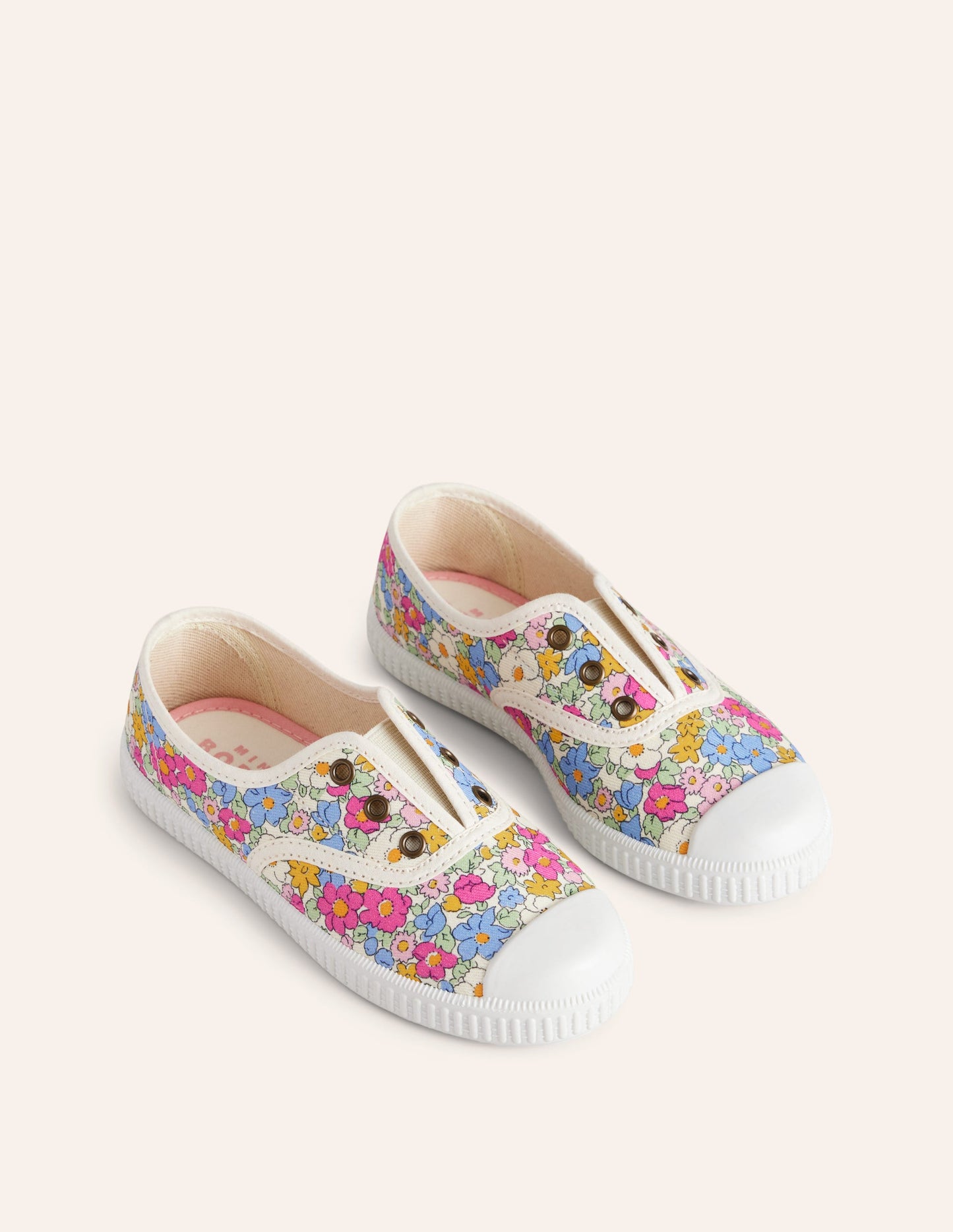 Laceless Canvas Pull-ons-Festival Pink Micro Floral