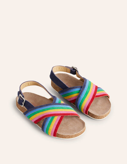 Rainbow Cross Over Sandals-Multi Rainbow