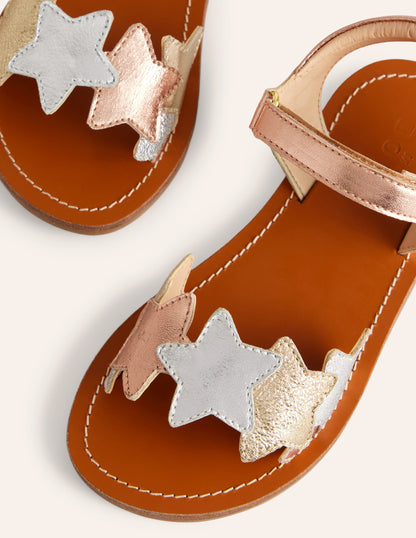 Metallic Star Sandals-Multi Metallic