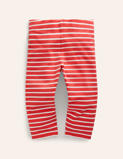 Fun Cropped Leggings-Jam Red/Ivory