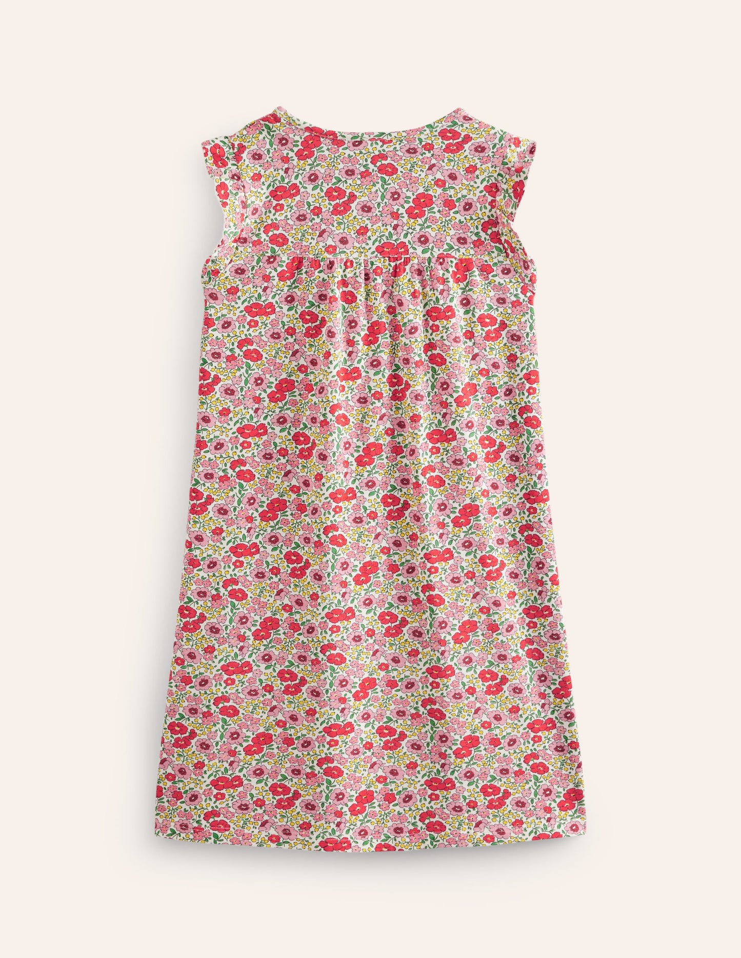 Short-Sleeve Nightie-Pink Flowerbed