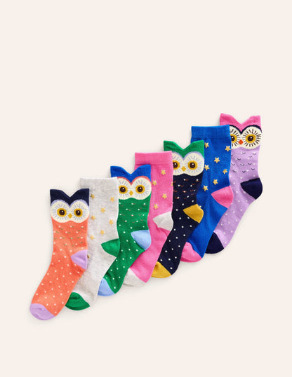 Socks 7 Pack-School Animals