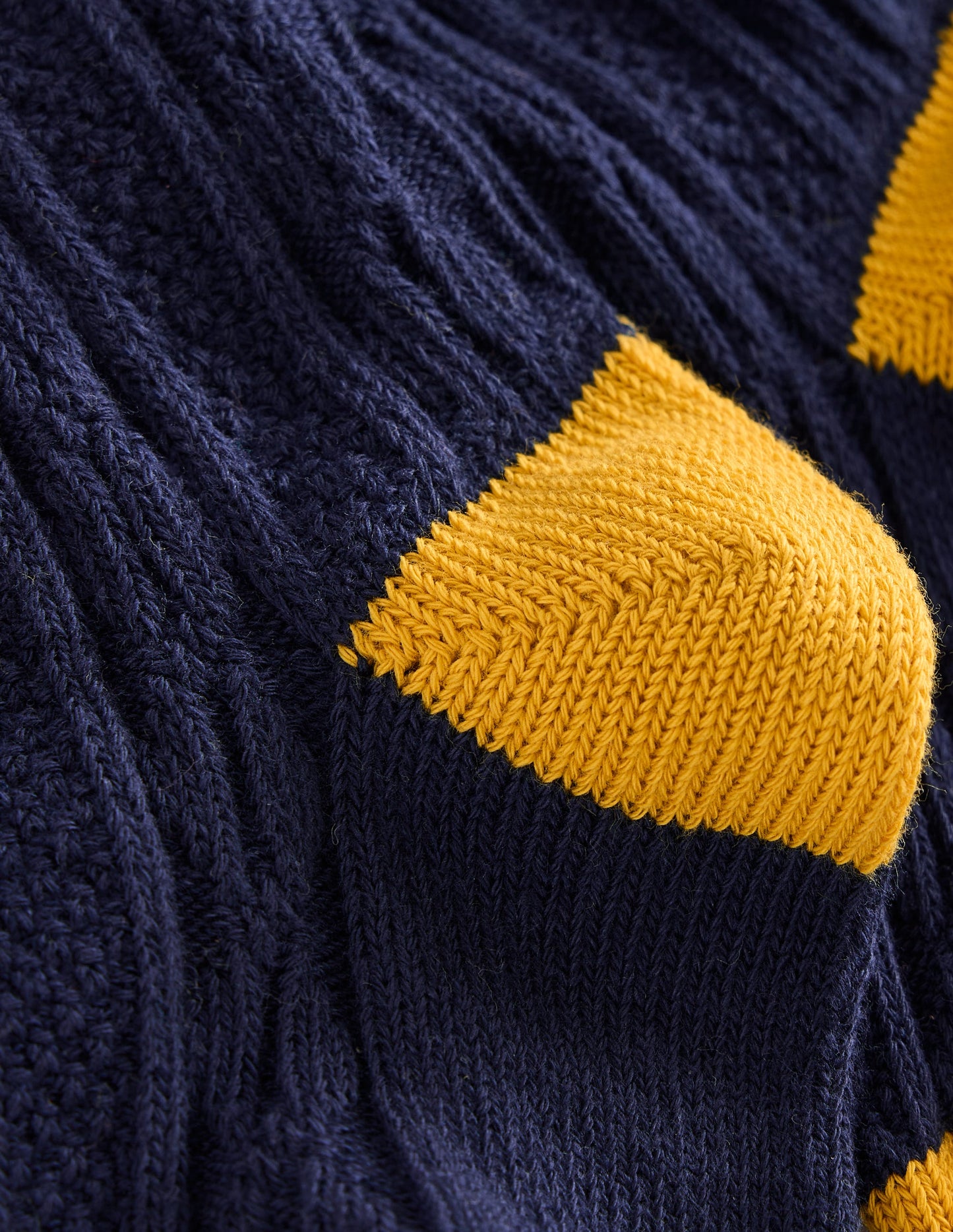 Cable Knit Tights-College Navy