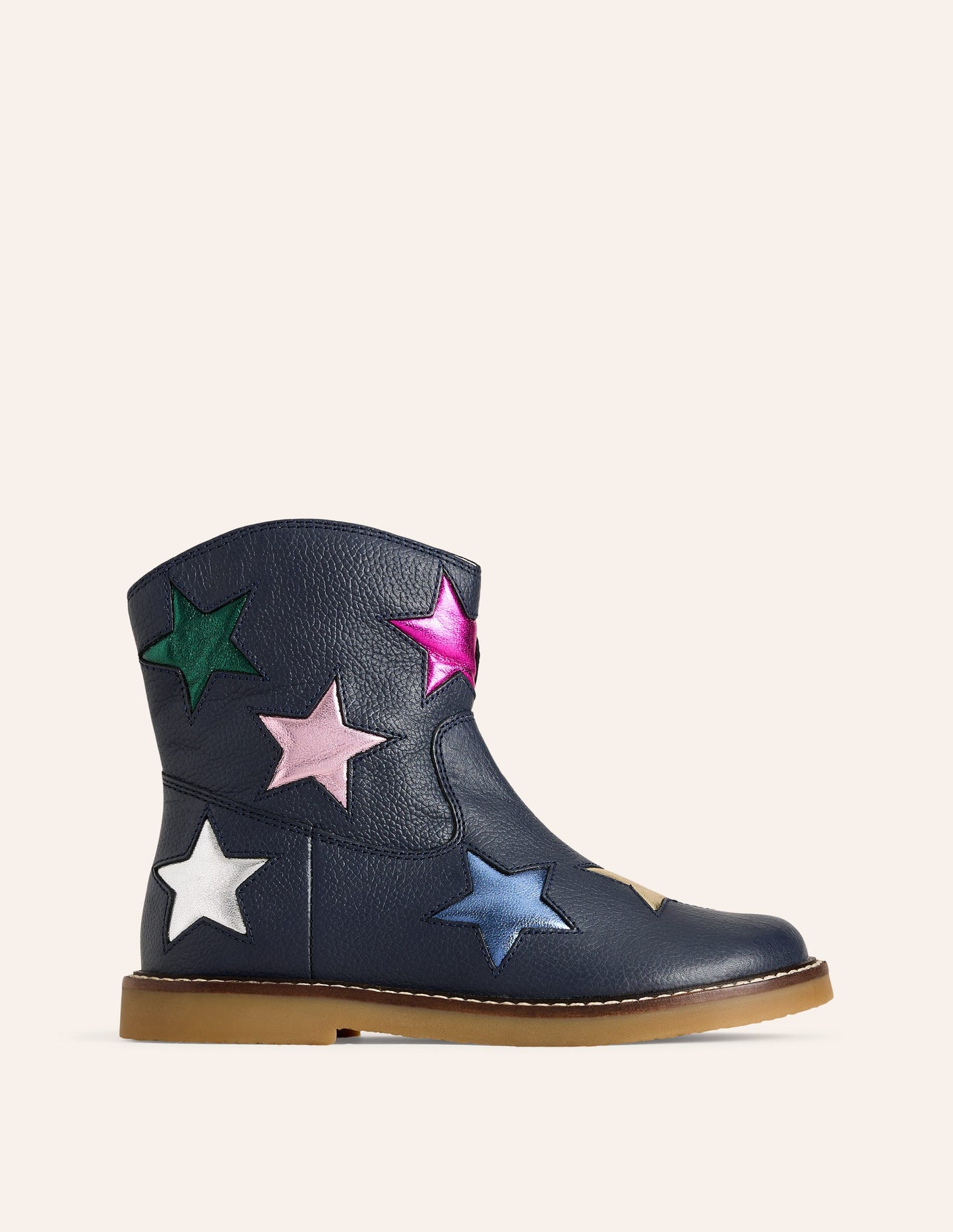 Ankle Boots-French Navy Stars