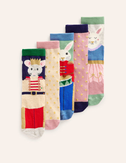 Socks 5 Pack-Multi Nutcracker