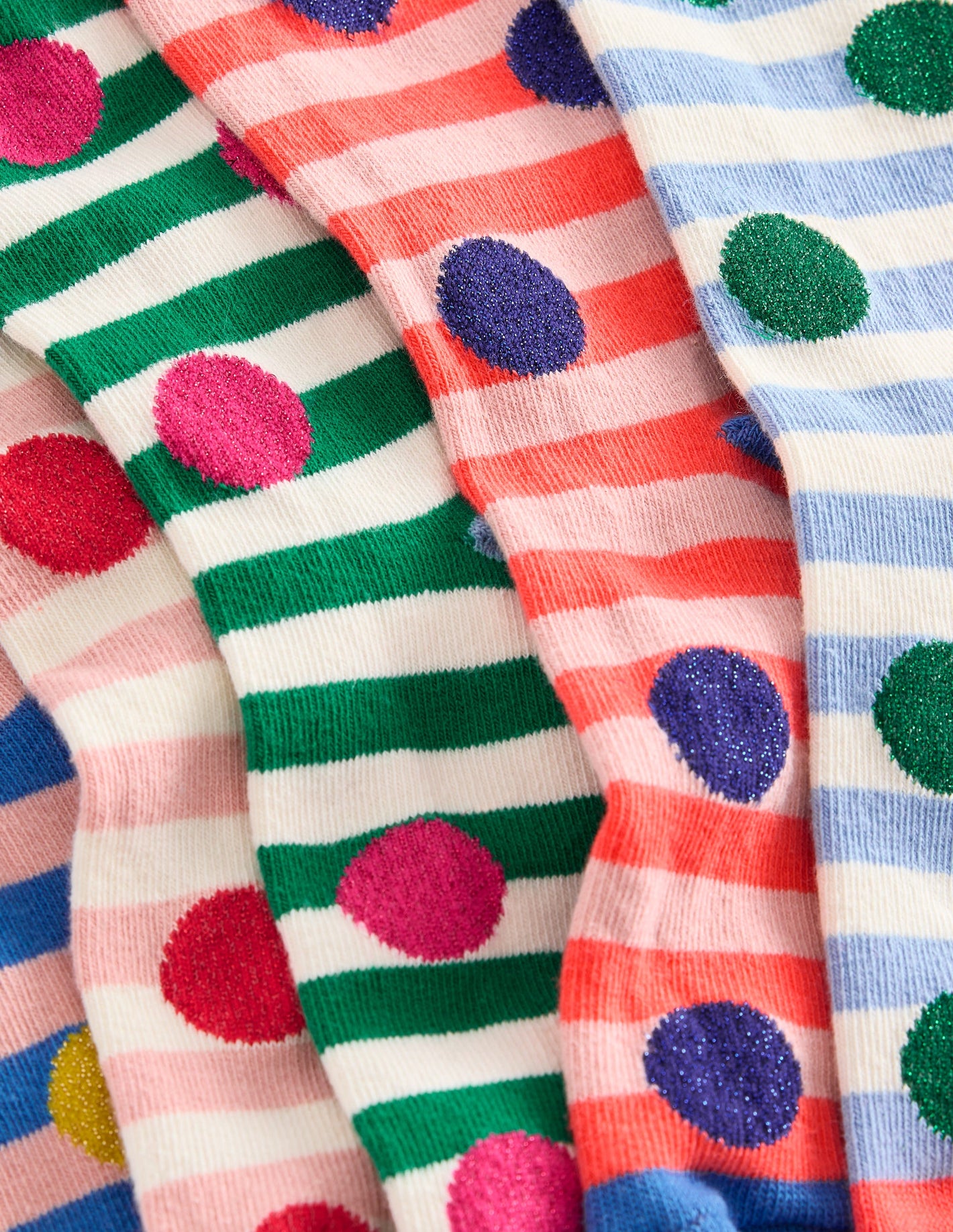 Socks 5 Pack-Multi Spots and Stripes