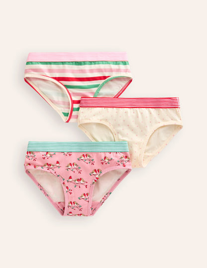 Pants 3 Pack-Pink Robins