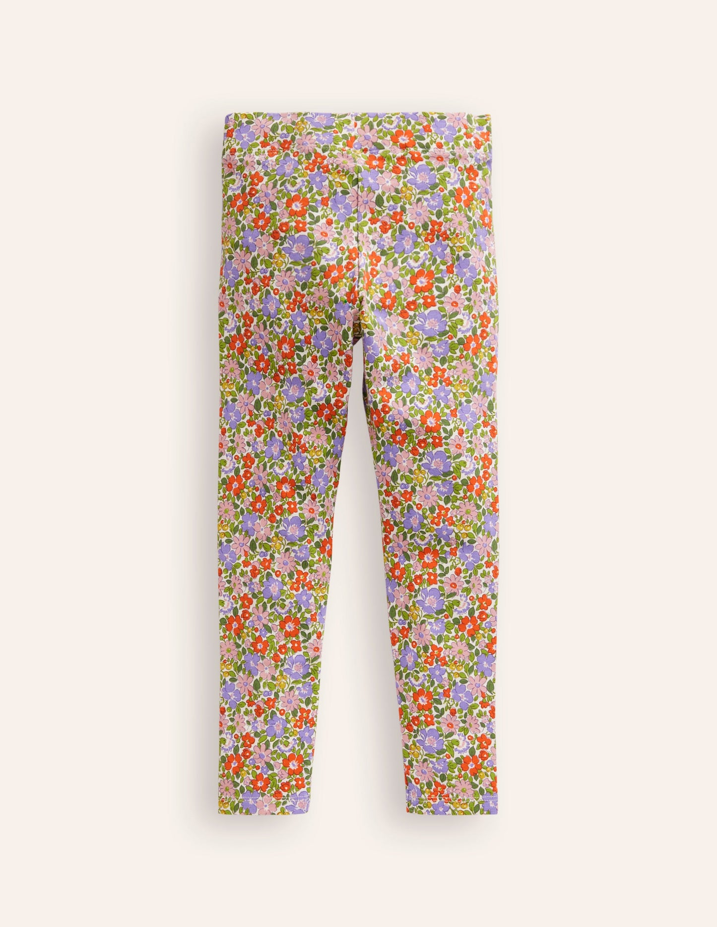 Appliqué Leggings-Aster Purple Floral Pumpkin