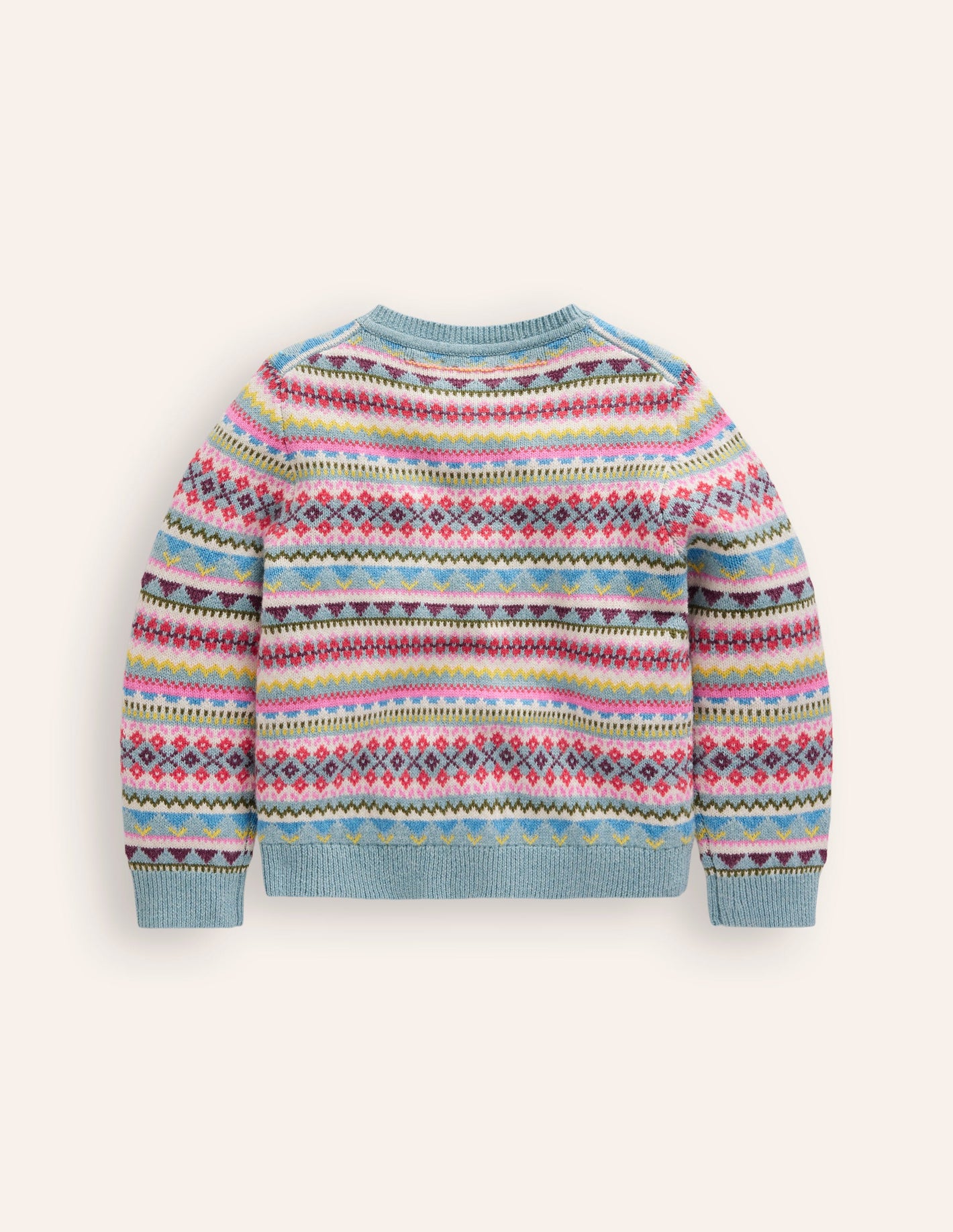 Edie Fair Isle Cardigan-Brook Blue Fair Isle