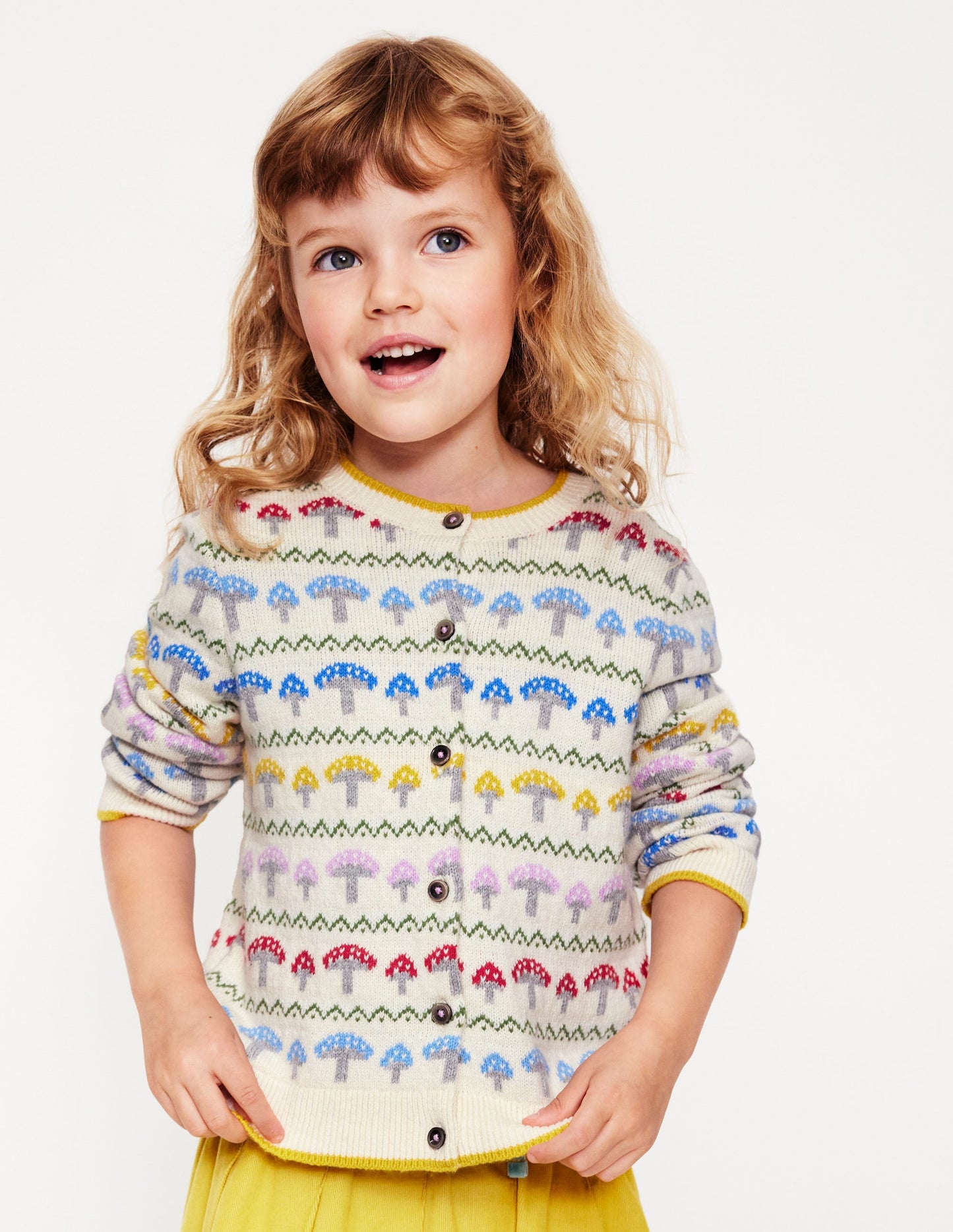 Edie Fair Isle Cardigan -Ecru Toadstool Fair Isle