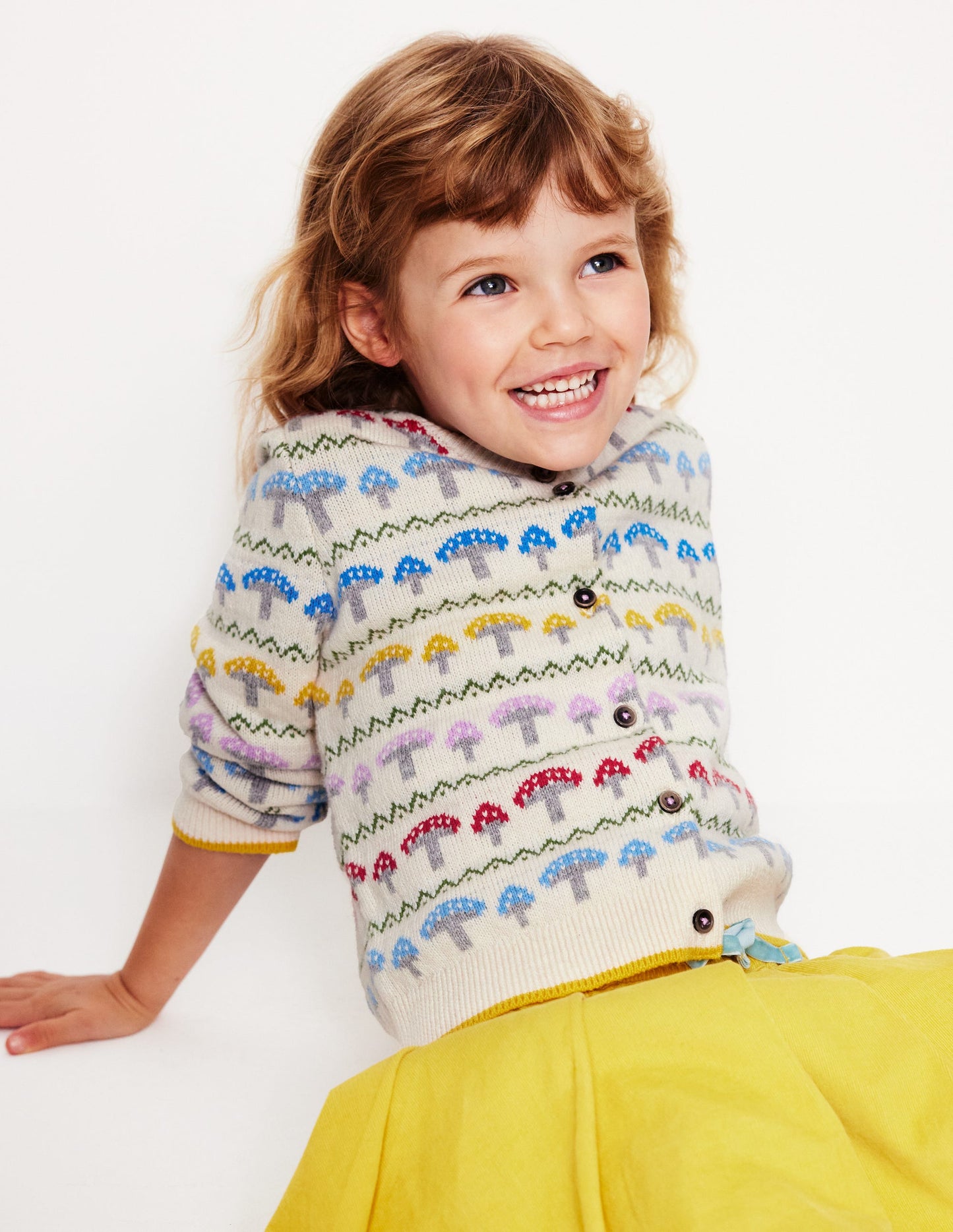 Edie Fair Isle Cardigan -Ecru Toadstool Fair Isle