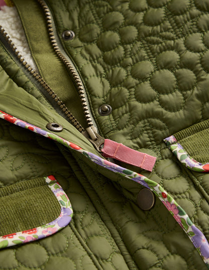 Classic Quilted Jacket-Woodland Moss Green