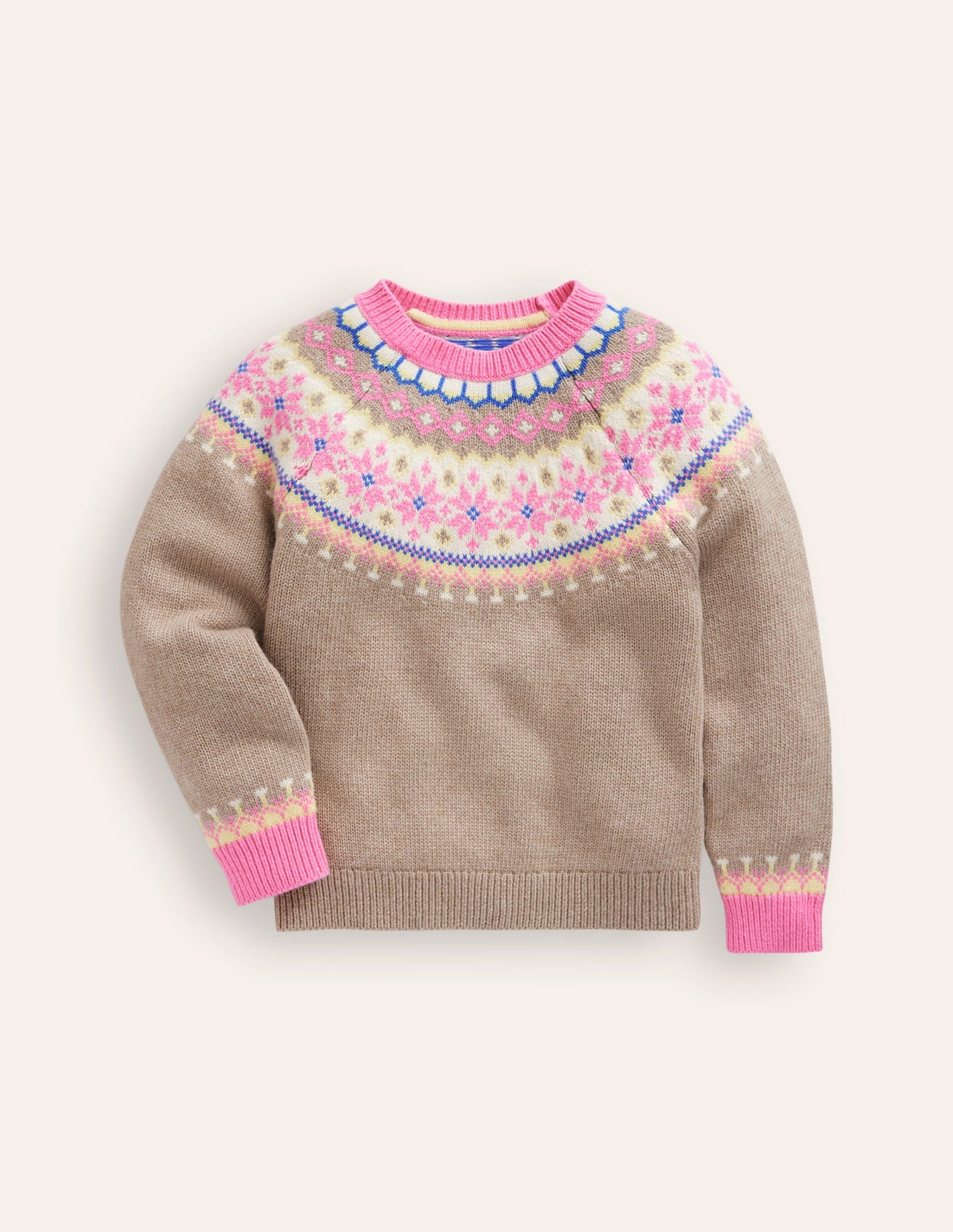 Eleanor Fair Isle Jumper-Camel