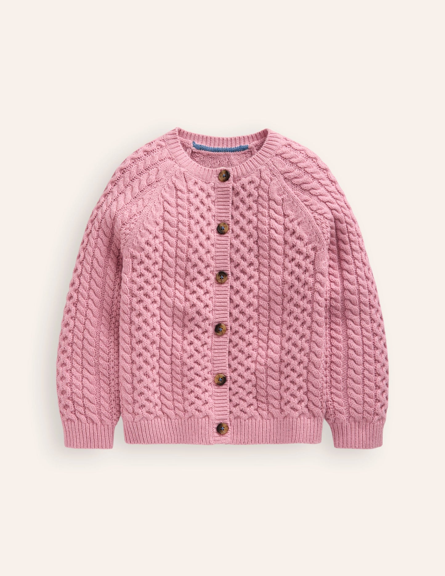 Cable Cardigan-Vintage Pink