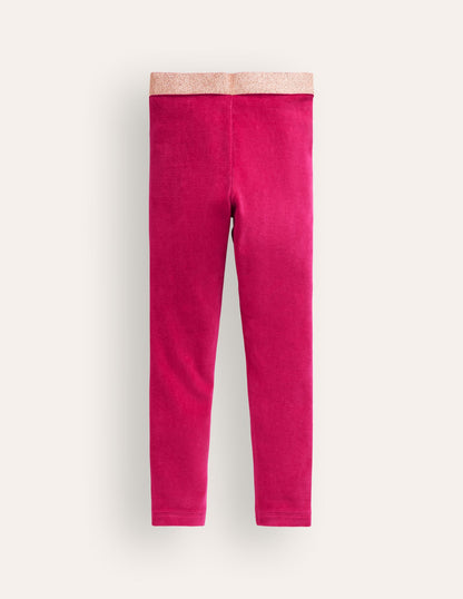 Velvet Leggings -Cherry Jam