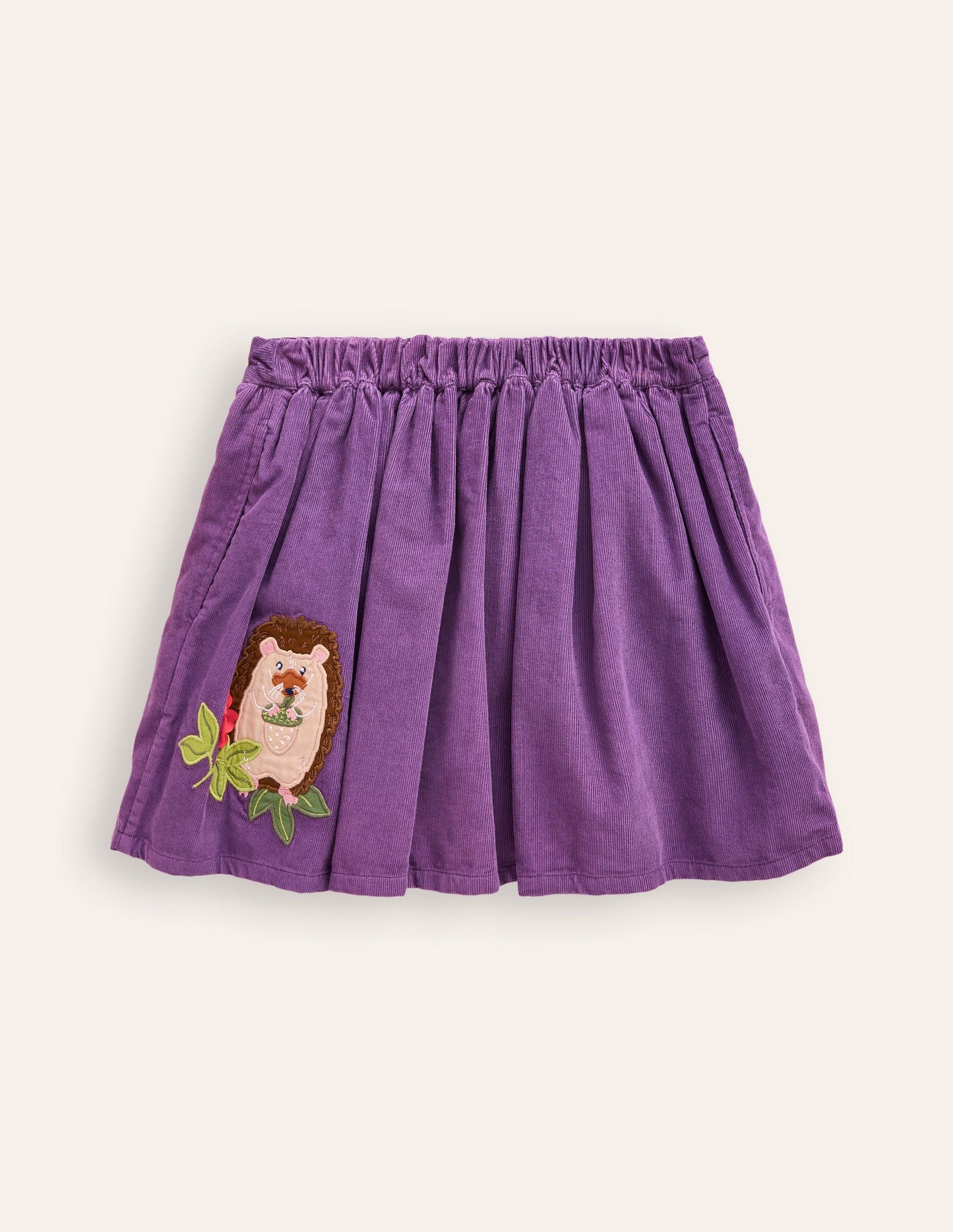 Appliqué Skirt-Mystical Purple Hedgehogs