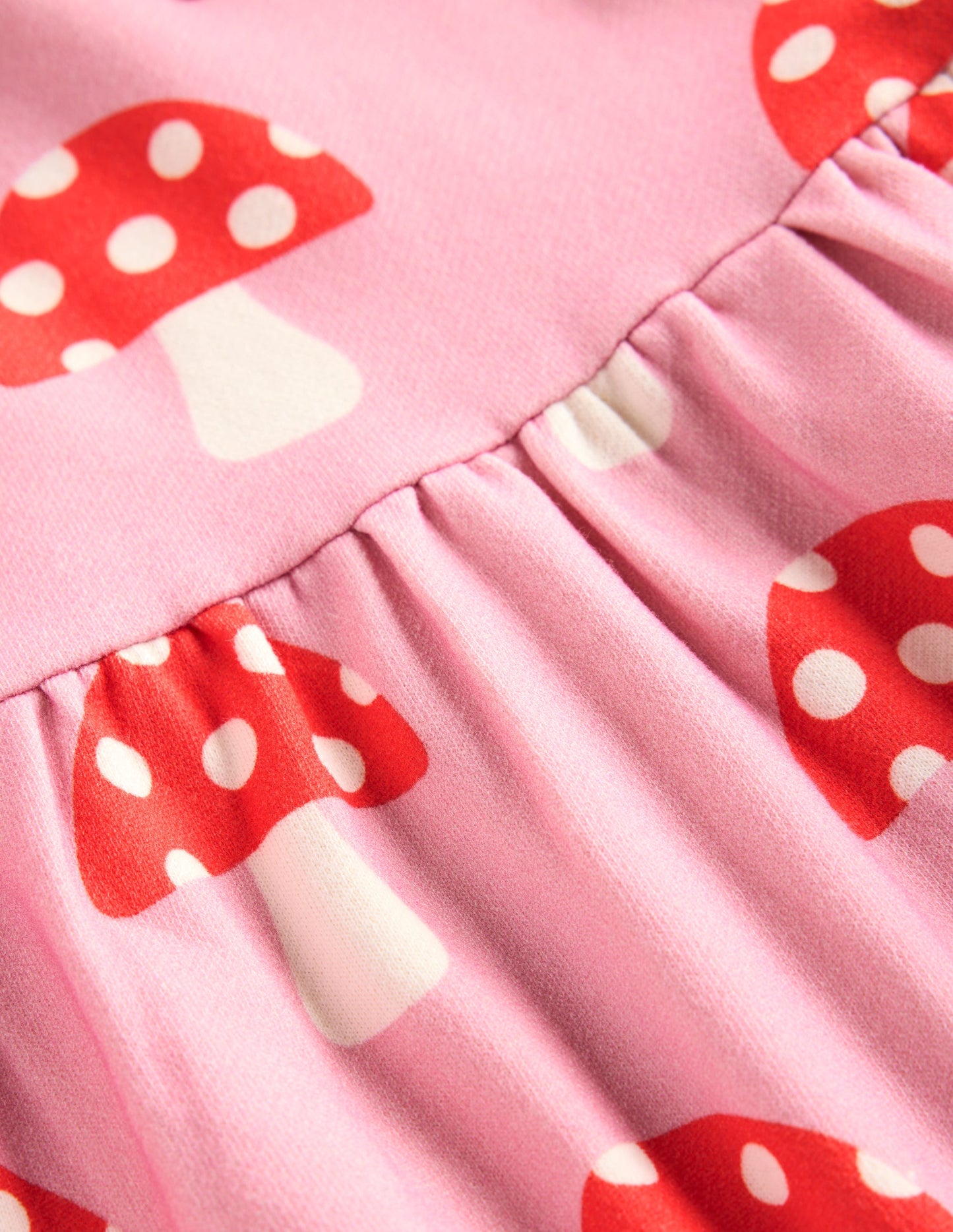 Loopback Sweatshirt Dress -Vintage Pink Toadstools