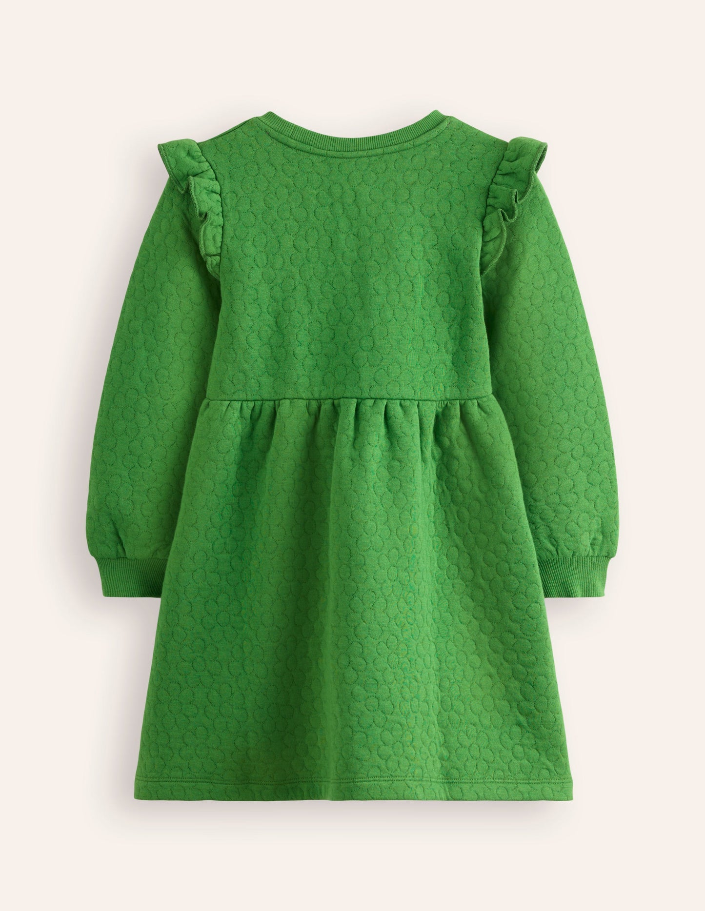 Flower Jacquard Sweat Dress-Mint Green