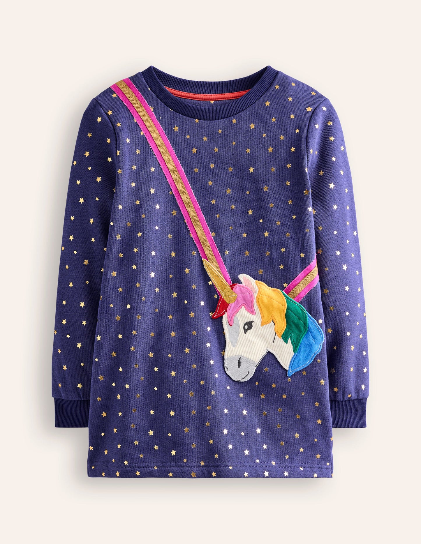 Appliqué Bag Tunic -Starboard Blue Unicorn