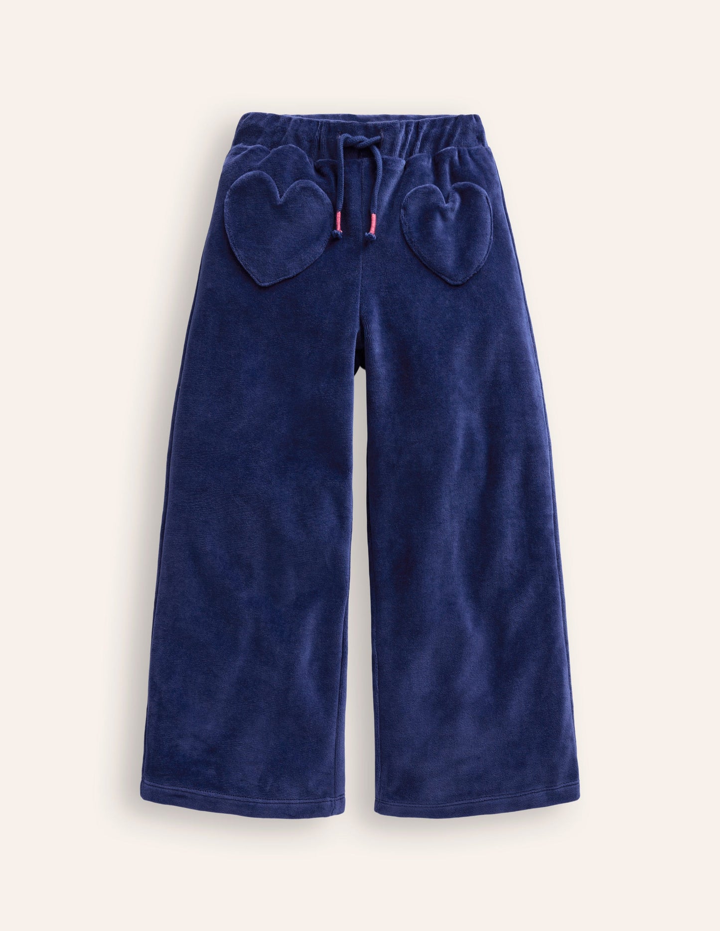 Heart Pocket Velour Jogger-Starboard Blue