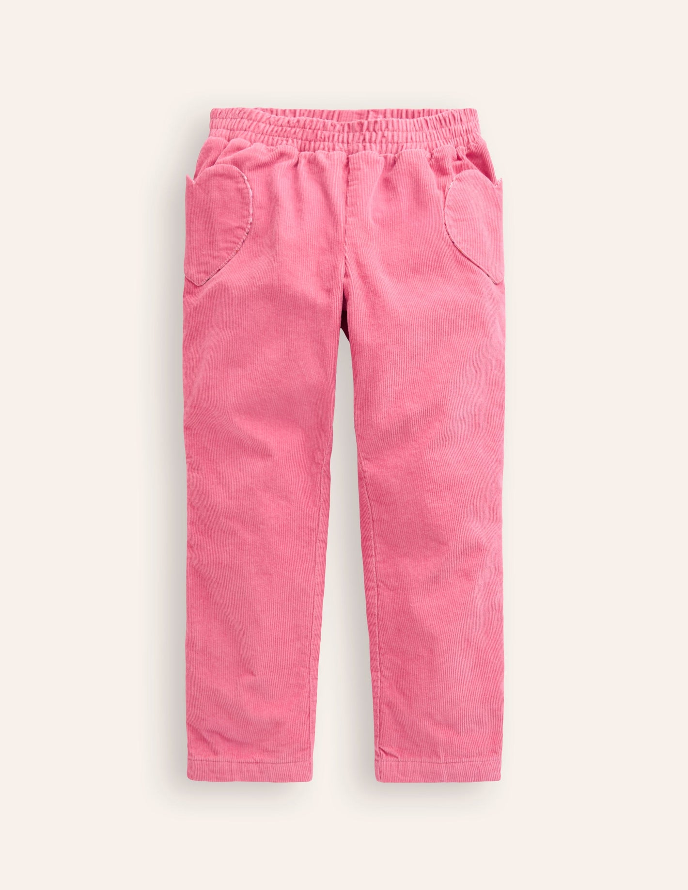 Lined Cord Pull-On Trousers -Rapture Rose Pink