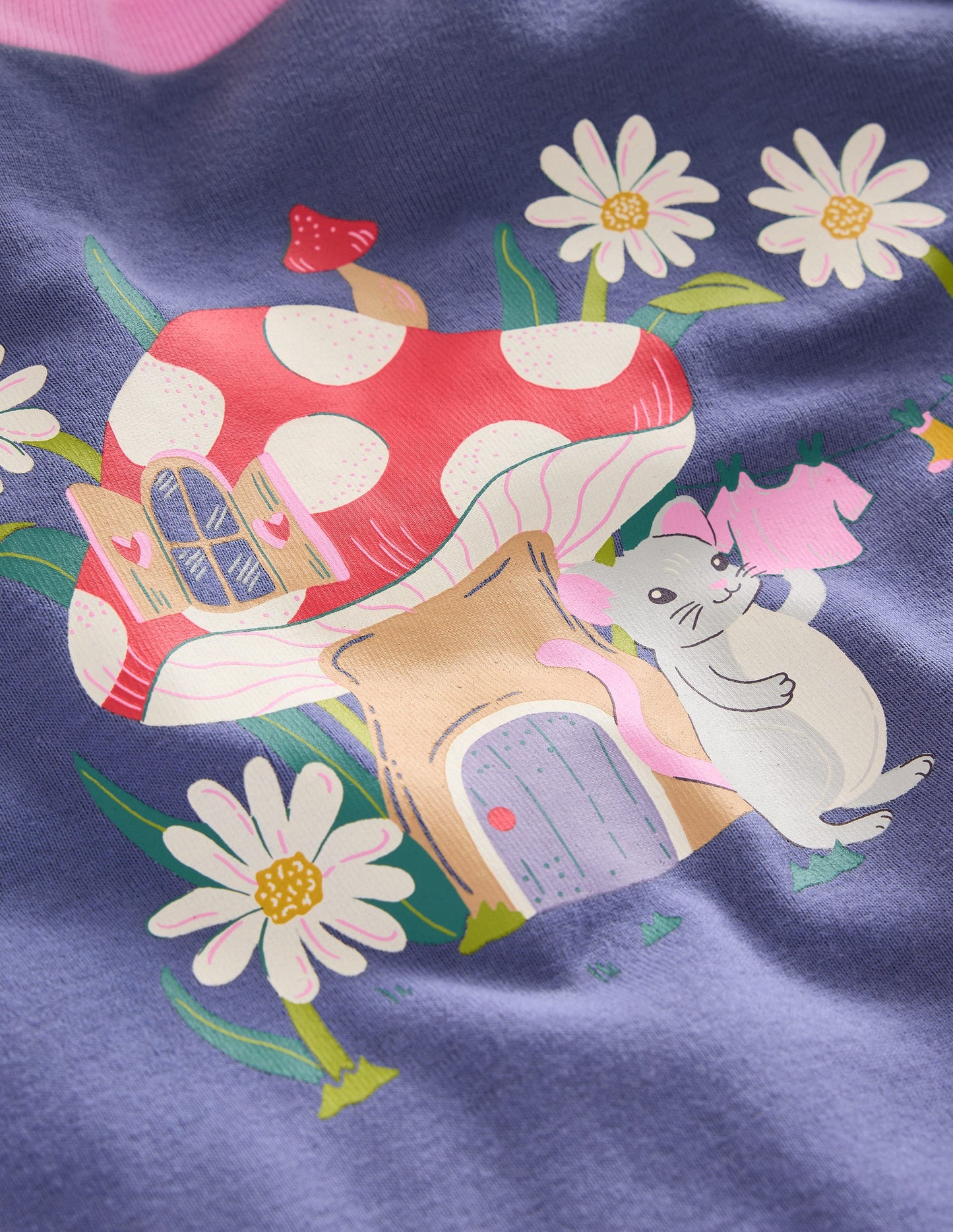 Snug Long John Pyjamas-Vintage Blue Toadstool