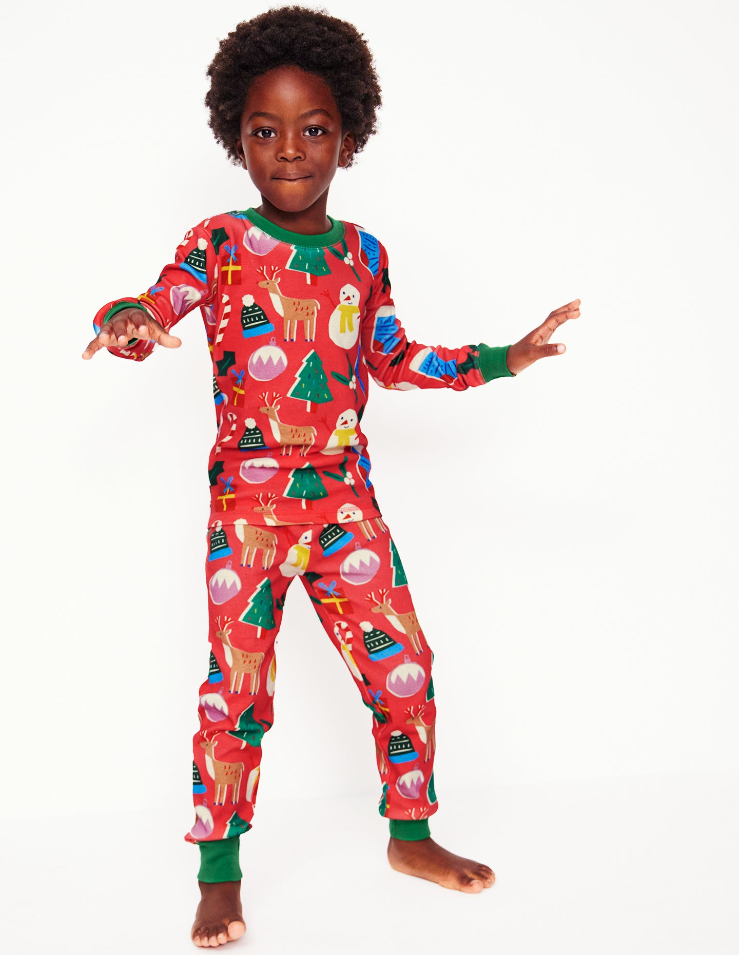 Twin Pack Snug Pyjamas -Jam Red Christmas