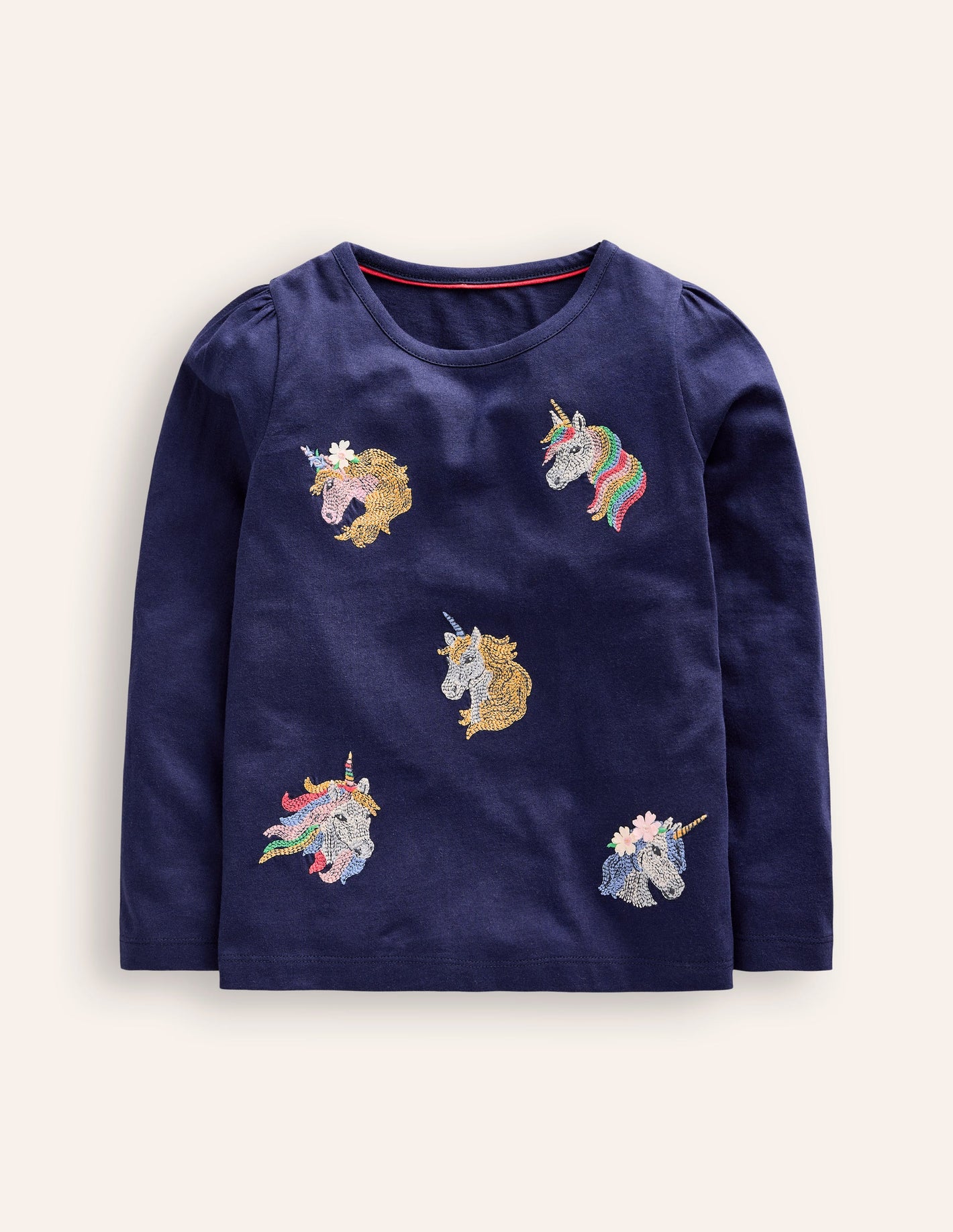 Superstitch Puff Sleeve Top -Starboard Blue Unicorns