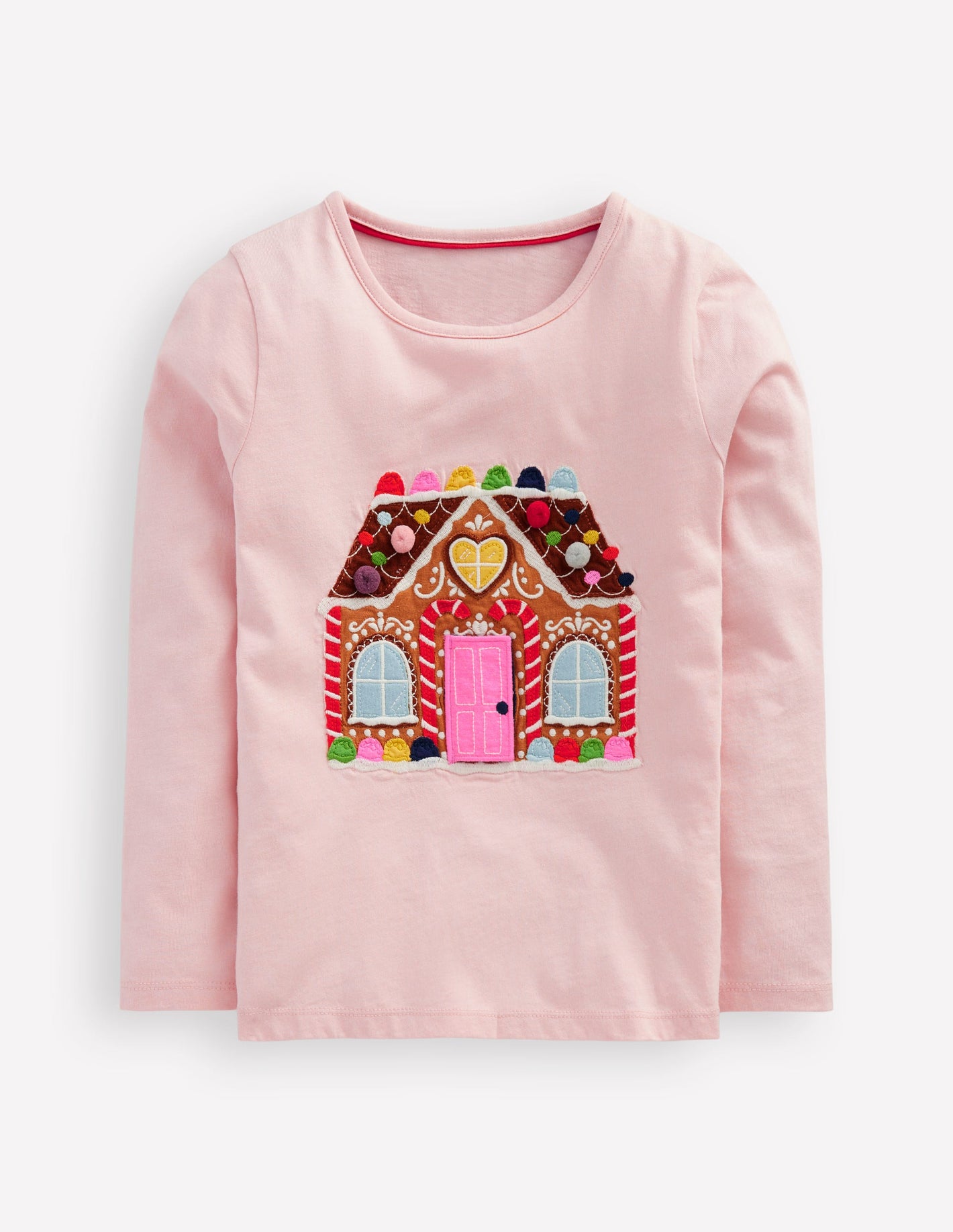 Lift The Flap T-Shirt -Chalk Pink Gingerbread House