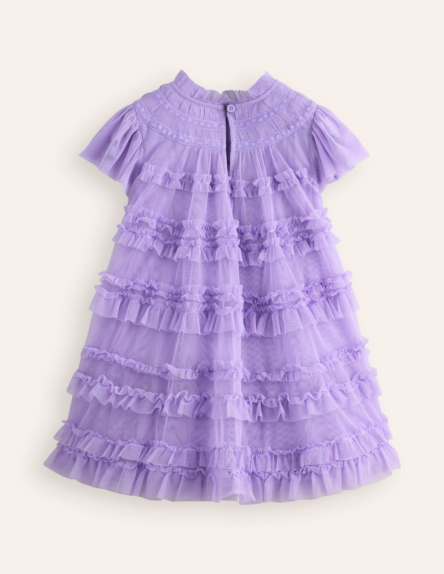 Winnie Tulle Tiered Dress-Misty Lavender