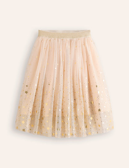 Tulle Metallic Ombre Skirt -Sandpiper Gold Star