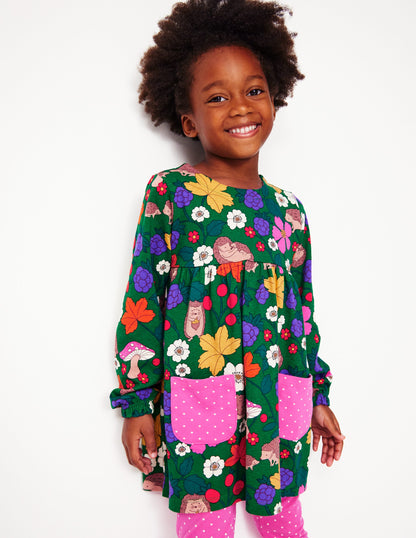 Print Tunic and Leggings Set -Highland Green Hedgehogs