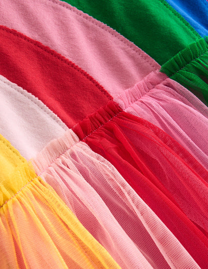 Rainbow Tulle Dress-Tickled Pink Rainbow