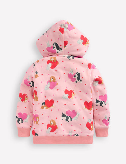 Shaggy-lined Hoodie-Chalk Pink Valentines Pets