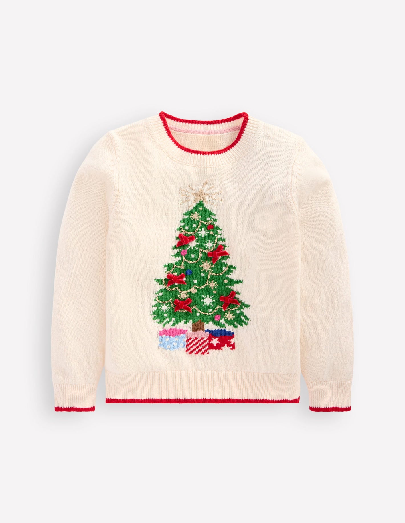 Fun Logo Jumper -Ecru Marl Tree