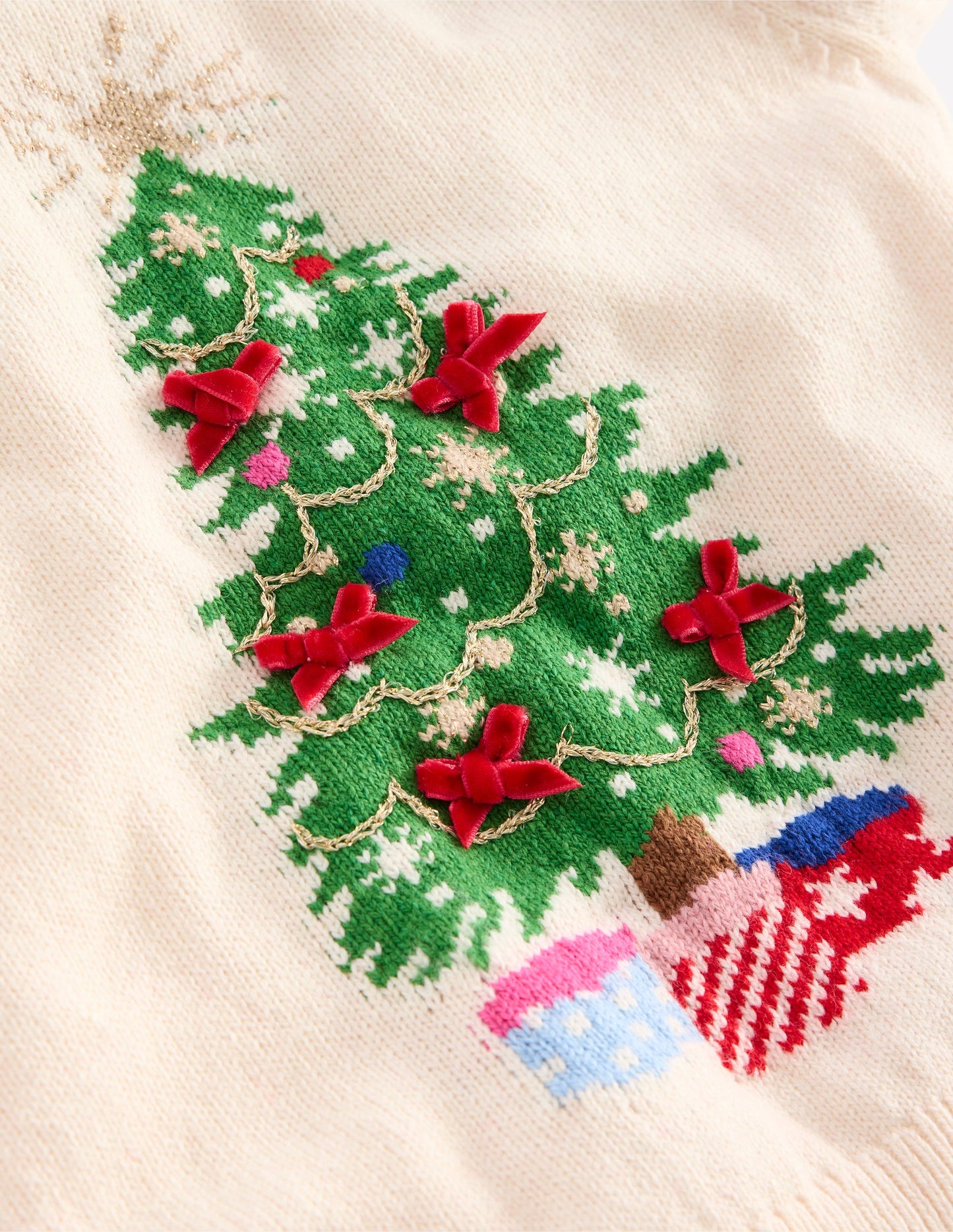 Fun Logo Jumper -Ecru Marl Tree