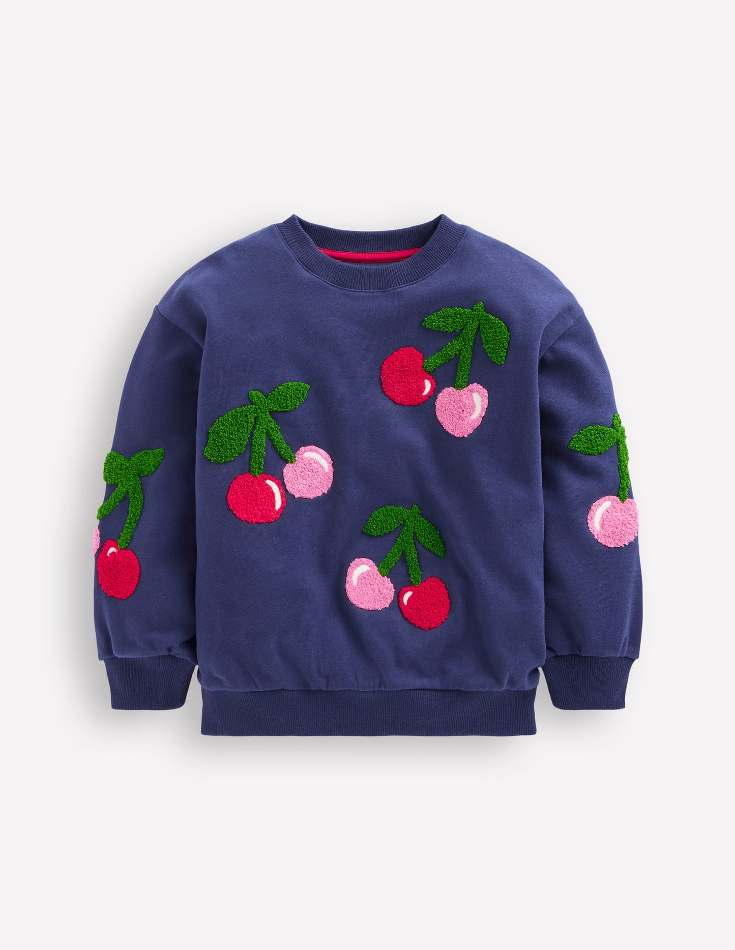 Graphic Boucle Sweatshirt-Starboard Blue Cherries