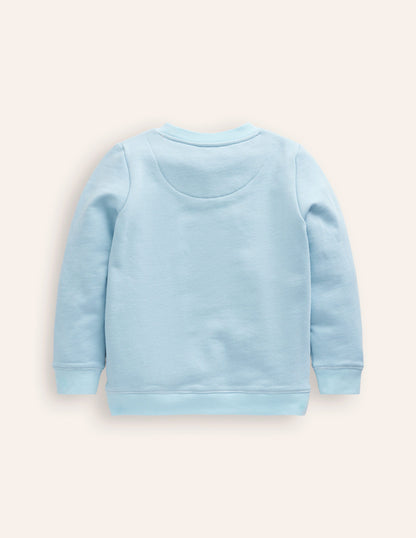 Appliqué Sweatshirt -Vintage Blue Carousel