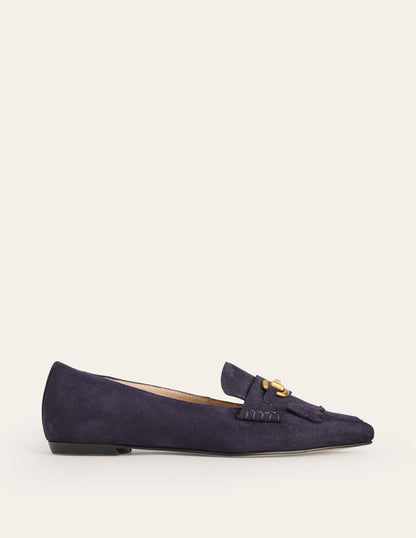 Iris Ghillie Loafers-Navy Suede