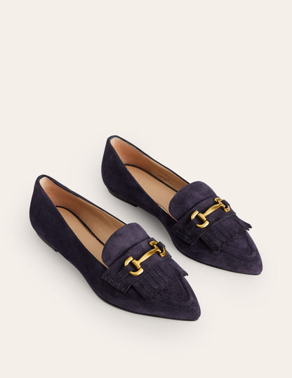 Iris Ghillie Loafers-Navy Suede