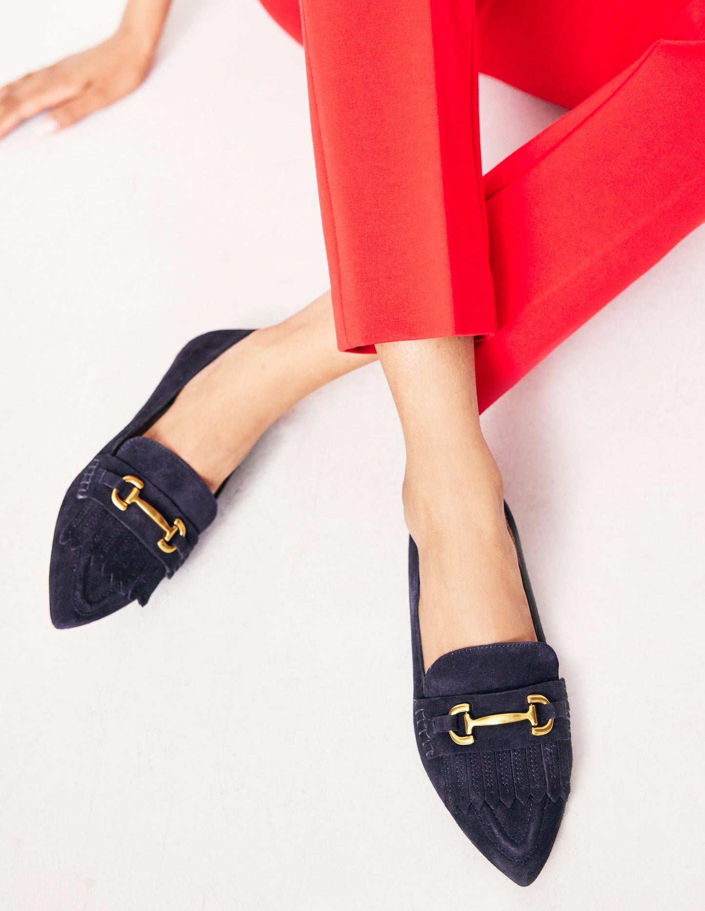 Iris Ghillie Loafers-Navy Suede