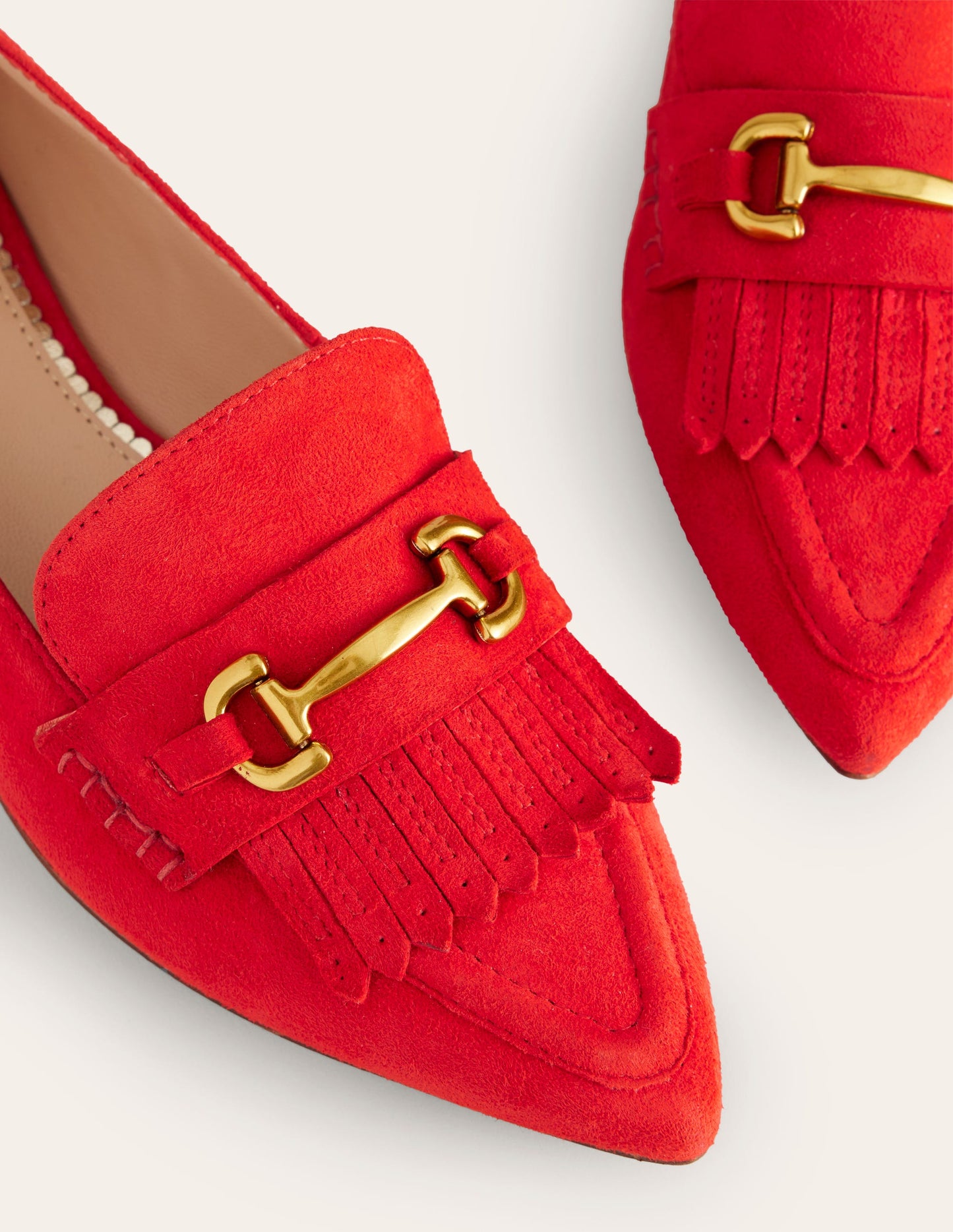 Iris Ghillie Loafers-Red Suede