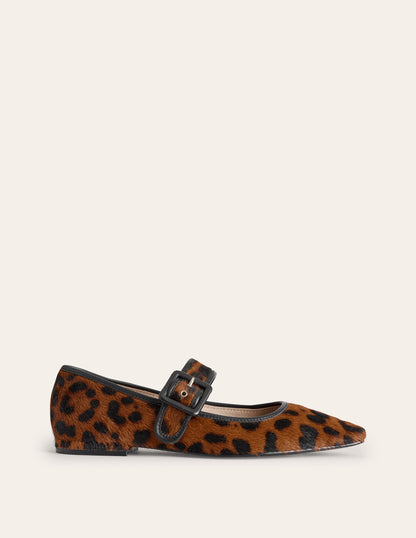 Vic Chisel Toe Mary Janes-Leopard