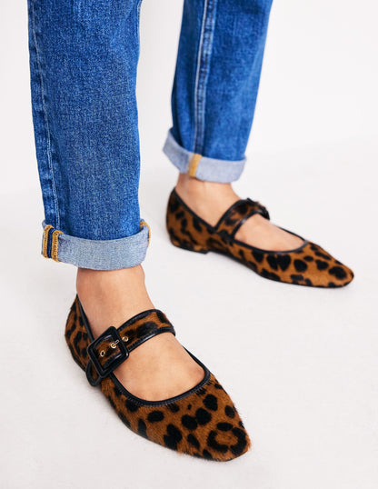 Vic Chisel Toe Mary Janes-Leopard