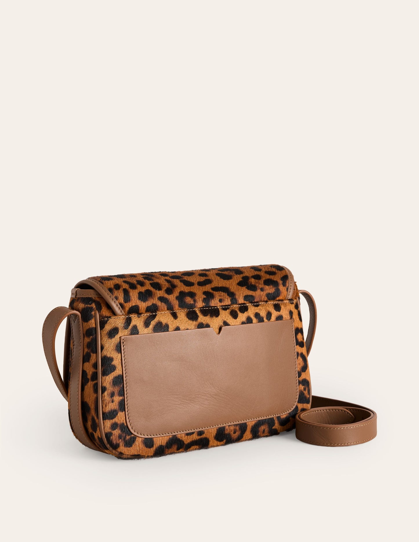 Iris Snaffle Leather Bag-Leopard