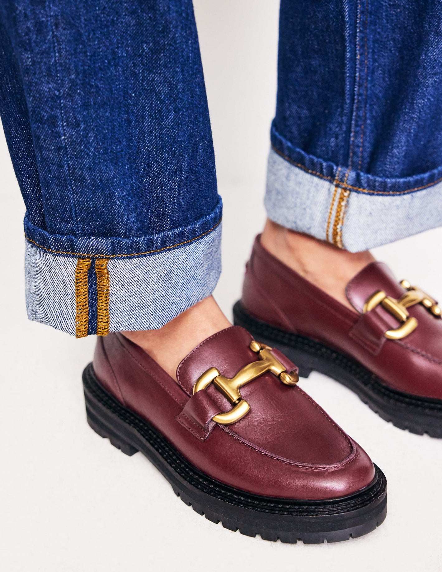 Iris Chunky Snaffle Loafers-Oxblood