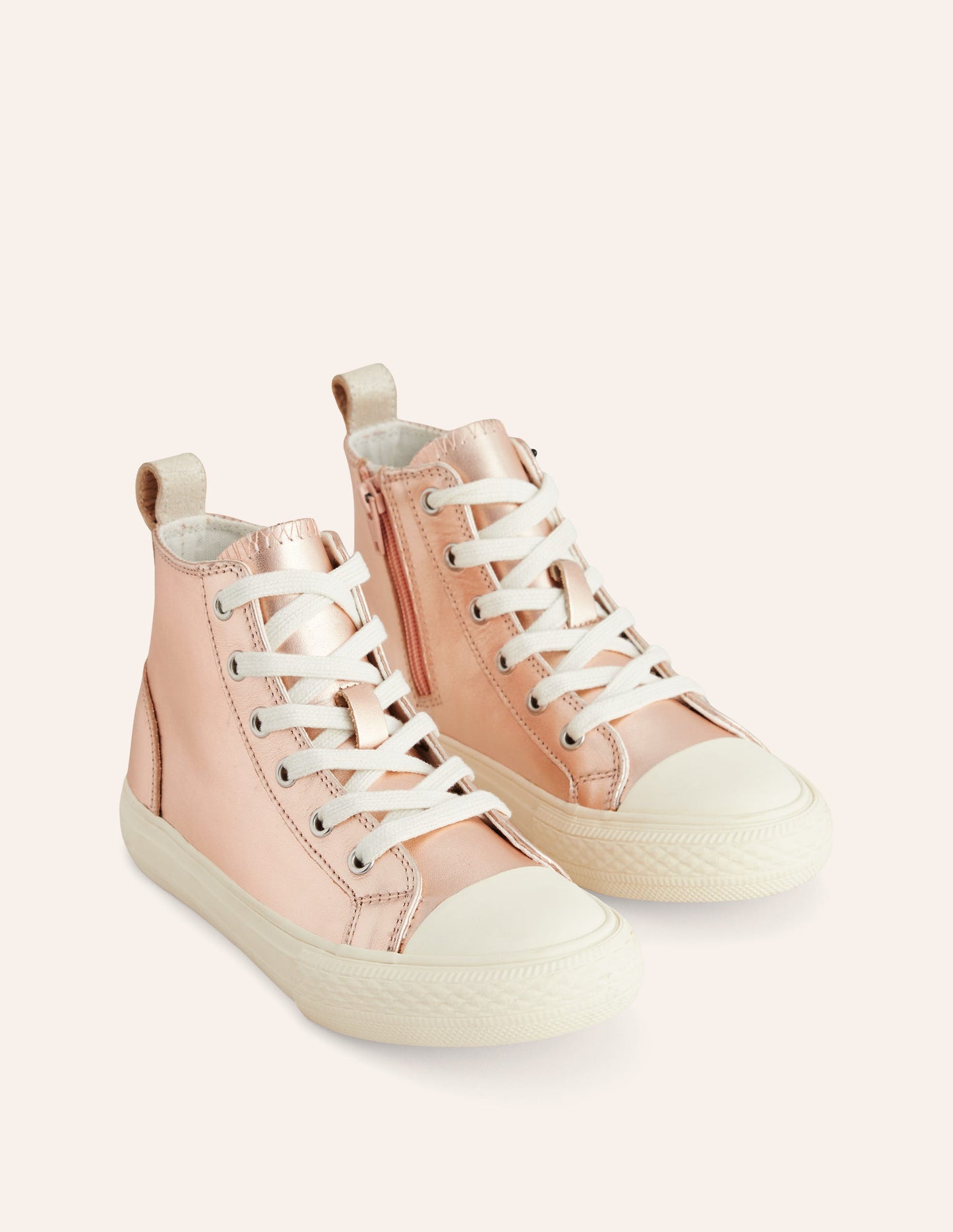 Metallic High Tops-Rose Gold Metallic