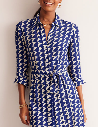 Kate Midi Shirt Dress-Mazarine Blue, Birdie