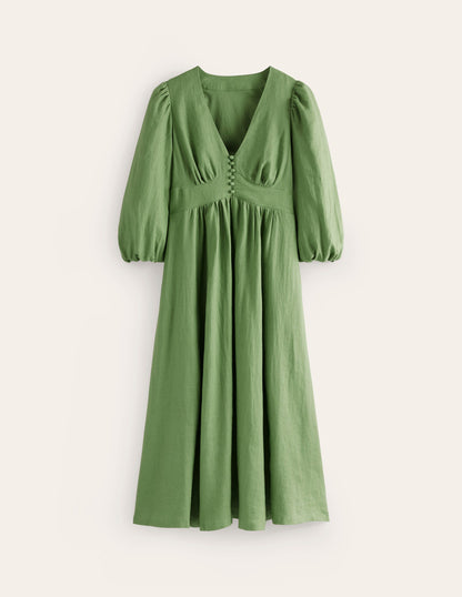 Lola Blouson Maxi Dress-English Ivy